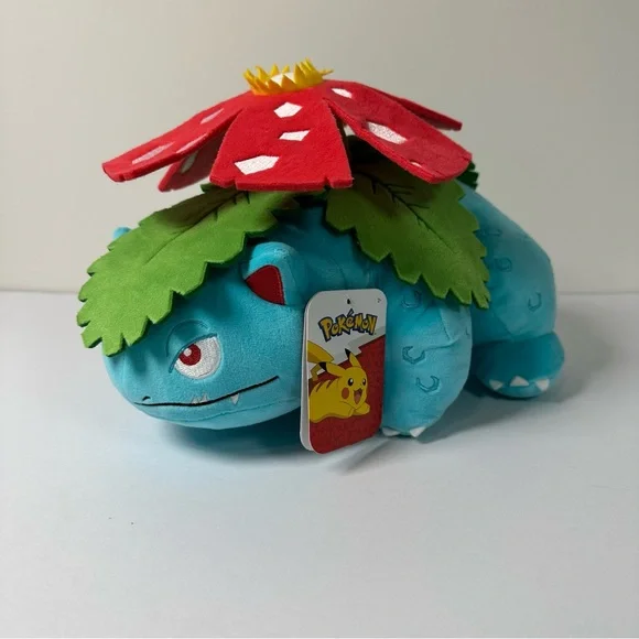 Pokemon Venusaur Plush - Green, Red, Blue - Picture 2 of 6